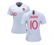 Women Portugal #10 J.Mario Away Soccer Country Jersey