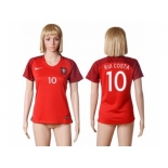 Women Portugal #10 Rui Costa Home Soccer Country Jersey