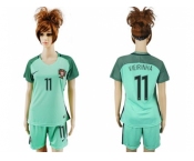 Women Portugal #11 Vieirinha Away Soccer Country Jersey