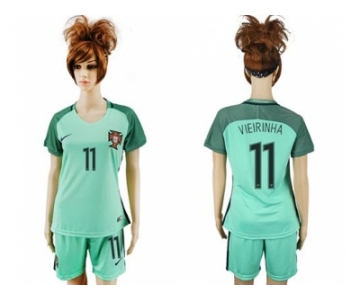 Women Portugal #11 Vieirinha Away Soccer Country Jersey