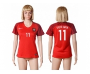 Women Portugal #11 Vieirinha Home Soccer Country Jersey1