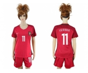 Women Portugal #11 Vieirinha Home Soccer Country Jersey