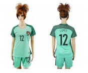 Women Portugal #12 Lopes Away Soccer Country Jersey