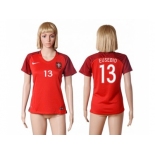 Women Portugal #13 Eusebio Home Soccer Country Jersey