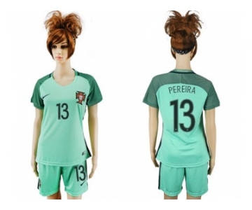 Women Portugal #13 Pereira Away Soccer Country Jersey