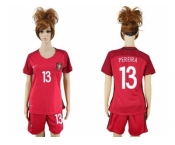 Women Portugal #13 Pereira Home Soccer Country Jersey