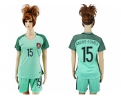 Women Portugal #15 Andre Gomes Away Soccer Country Jersey