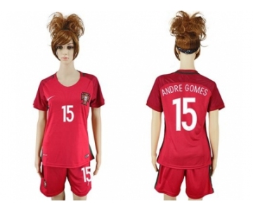 Women Portugal #15 Andre Gomes Home Soccer Country Jersey