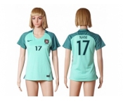 Women Portugal #17 Nani Away Soccer Country Jersey1