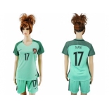 Women Portugal #17 Nani Away Soccer Country Jersey