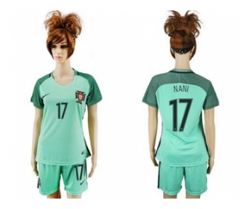 Women Portugal #17 Nani Away Soccer Country Jersey