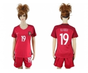 Women Portugal #19 Eliseu Home Soccer Country Jersey