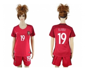 Women Portugal #19 Eliseu Home Soccer Country Jersey