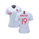 Women Portugal #19 Mario Rui Away Soccer Country Jersey