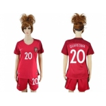 Women Portugal #20 Quaresma Home Soccer Country Jersey