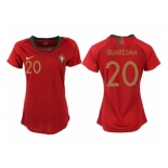 Women Portugal #20 Quaresma Home Soccer Country Jerseys