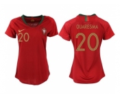 Women Portugal #20 Quaresma Home Soccer Country Jerseys