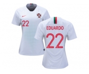 Women Portugal #22 Eduardo Away Soccer Country Jersey