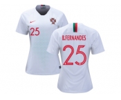 Women Portugal #25 B.Fernandes Away Soccer Country Jersey