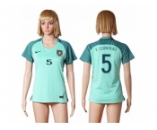 Women Portugal #5 F.Coentrao Away Soccer Country Jersey1