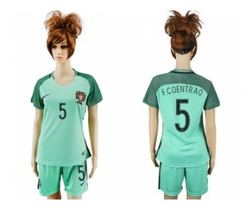 Women Portugal #5 F.Coentrao Away Soccer Country Jersey