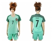 Women Portugal #7 Figo Away Soccer Country Jersey