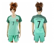 Women Portugal #7 Ronaldo Away Soccer Country Jersey