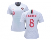 Women Portugal #8 J.Moutinho Away Soccer Country Jersey