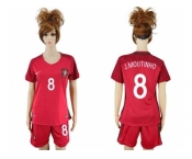 Women Portugal #8 J.Moutinho Home Soccer Country Jersey