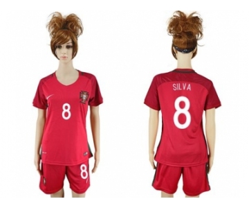 Women Portugal #8 Silva Home Soccer Country Jersey