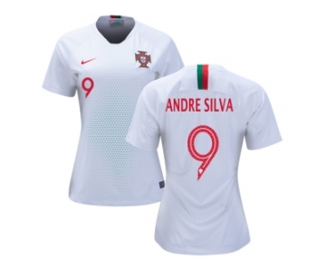 Women Portugal #9 Andre Silva Away Soccer Country Jersey