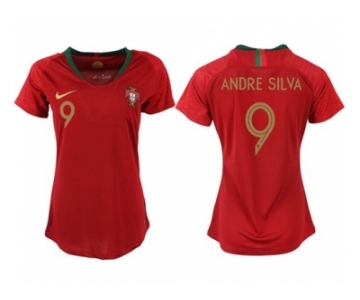 Women Portugal #9 Andre Silva Home Soccer Country Jersey