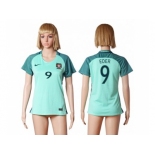 Women Portugal #9 Eder Away Soccer Country Jersey