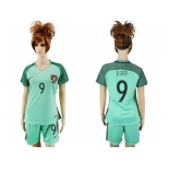 Women Portugal #9 Eser Away Soccer Country Jersey