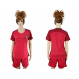 Women Portugal Blank Home Soccer Country Jersey