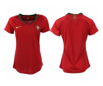 Women Portugal Blank Home Soccer Country Jerseys