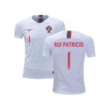 Portugal #1 Rui Patricio Away Kid Soccer Country Jersey