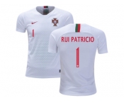 Portugal #1 Rui Patricio Away Kid Soccer Country Jersey