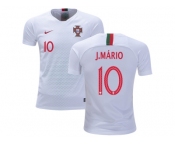 Portugal #10 J.Mario Away Kid Soccer Country Jersey