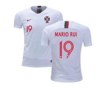 Portugal #19 Mario Rui Away Kid Soccer Country Jersey