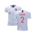 Portugal #2 B.Alves Away Kid Soccer Country Jersey