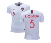 Portugal #5 F.Coentrao Away Kid Soccer Country Jersey