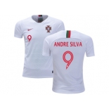 Portugal #9 Andre Silva Away Kid Soccer Country Jersey