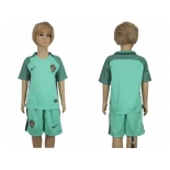 Portugal Blank Away Kid Soccer Country Jersey1