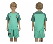 Portugal Blank Away Kid Soccer Country Jersey1