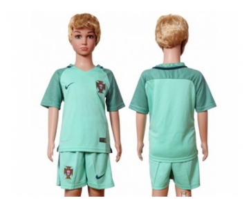 Portugal Blank Away Kid Soccer Country Jersey