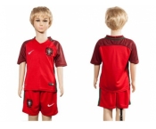 Portugal Blank Home Kid Soccer Country Jersey