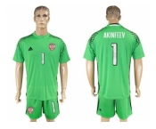 Russia #1 Akinfeev Green Goalkeeper Soccer Country Jersey