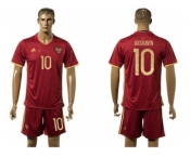 Russia #10 Arshavin Red Home Soccer Country Jersey