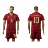 Russia #10 Dzagoev Red Home Soccer Country Jersey